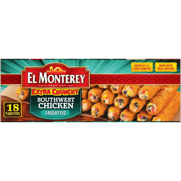 El Monterey Extra Crunchy Southwest Chicken Taquitos, oz, 18