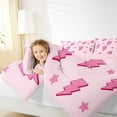 thumbnail image 4 of jejeloiu Cartoon Lightning Full Size Comforter Sets,Stars Print Bedding Comforter Set,Girl Pink Bedding Sets For Teens,Breathable Home Decor Reversible,3pcs, 4 of 8