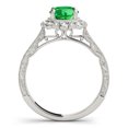 thumbnail image 6 of Mauli Jewels Rings for Women 1.05 Carat Diamond And Emerald Ring 4-prong 10k Rose Gold, 6 of 8