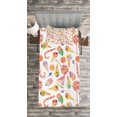 thumbnail image 3 of Ambesonne Colorful Quilted Bedspread Set 2 Pcs, Yummy Candies Cakes, Twin Size, Multicolor, 3 of 3