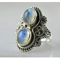 thumbnail image 2 of Navya Craft Rainbow Moonstone Oval 925 Sterling Silver Handmade Women Statement Ring Size 12.0, 2 of 4