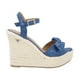 thumbnail image 2 of Sandalia De Plataforma Irlanda Con Yute Natural Cabra Piel Marsella Azul Marino Para Mujer, 2 of 5