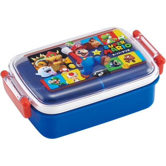 Blue Super Mario Lunch (Bento) Box from Japan by Nintendo 450ml (15.22 fl. oz.)