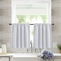 Kitchen Curtain Faux Linen Tier Farmhouse Cafe Curtains Country Half Window Curtains Rod Pocket Light Filtering for Rustic Bathroom Laundry Room