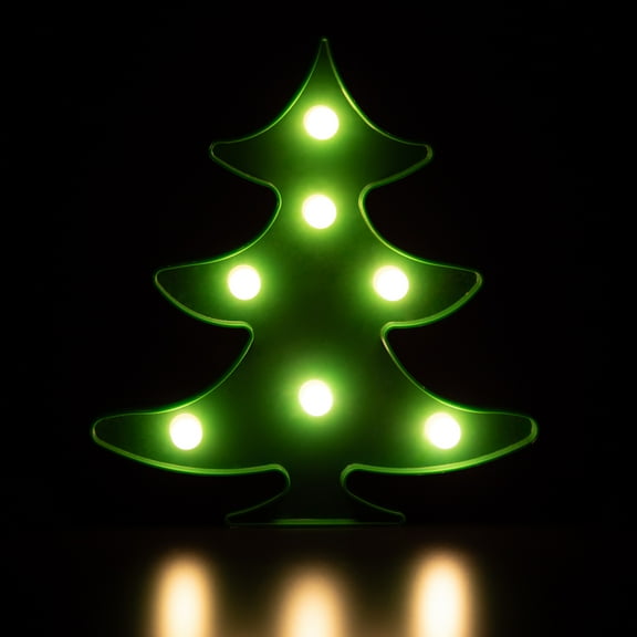 Northlight LED Lighted Christmas Tree Marquee Wall Art - 8.75" - Green