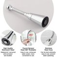 thumbnail image 3 of Kitchen Faucet Head Stainless Steel + ABS 19cm Kitchen Faucet Sprayer 360° Rotatable Water Saving Strainer Splash Proof 3 Modes for Kitchen Bathroom Kitchen, 3 of 5