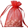 thumbnail image 2 of Efavormart 10 Pack | 4" Red Organza Drawstring Wedding Party Favor Gift Bags, 2 of 4