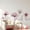 Purple, variant on Unique Bargains 40PCS Flowers Wall Stickers Decals Peel and Stick Purple 35.4" x 11.8"