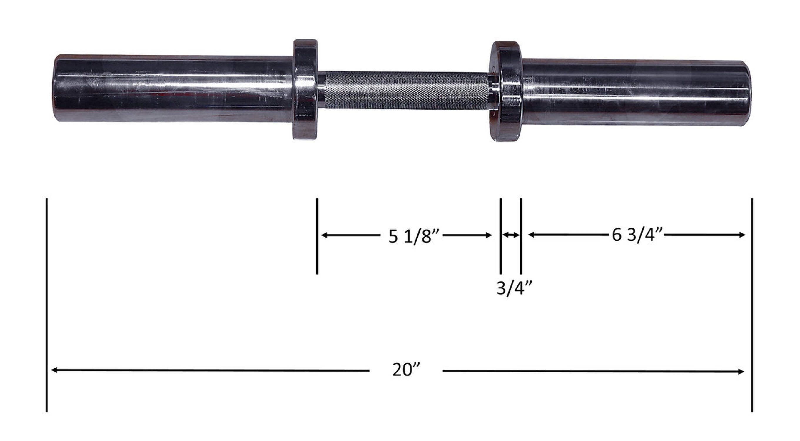 Deltech Fitness Pair Olympic Dumbbell Bars (OB-15)