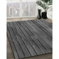 thumbnail image 3 of Ahgly Company Tapis d'Intérieur Lavables en Machine Rectangle Transitionnel Gris Platine, 4' x 6', 3 of 7