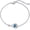 Dec.- London Blue Topaz, variant on 925 Sterling Silver Infinity Opal Bracelet for Women with October Birthstone, 6.7"+1.2" Chain