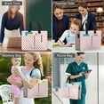 thumbnail image 6 of Canvas Tote Bag for Women with Compartments, Large Red Polka Dot Teacher Student Shoulder Bag Nurse Purses Crossbody Bags Work Laptop Book Bag Satchels Handbags, 6 of 6