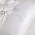 thumbnail image 6 of Milisten 1Set White Satin Wedding Ring Pillow for Bride and Ceremonial Use, 6 of 8