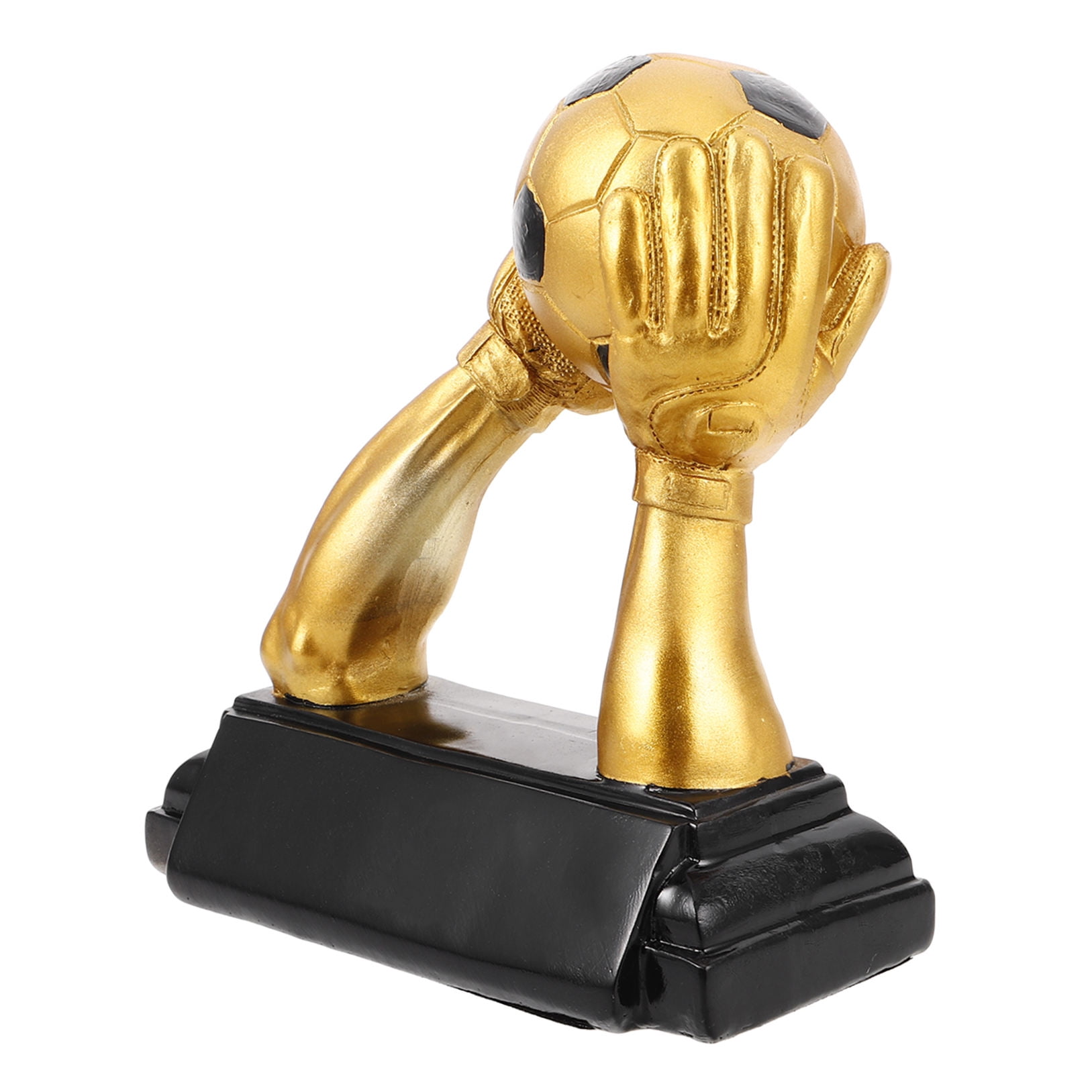 Hemoton Soccer Trophies Wide Base Football Awards Trophy Medal With Hand Design Soccer Trophy For Office Decorations Fans Birthday Toy