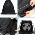thumbnail image 4 of Bolsa de fútbol para adolescentes, mochila de fútbol, bolsa de gimnasio, mochila con cordón, fútbol y bolsas para baloncesto, voleibol, béisbol con bolsillo de malla para pelota, 4 of 5
