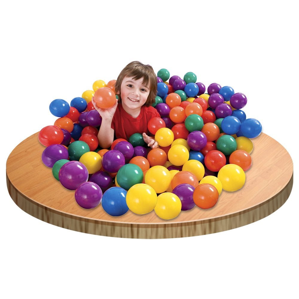 multi colored plastic balls