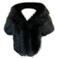 thumbnail image 1 of Châle Étole Châle Foulard Chaud pour Femmes en Fausse Fourrure de Renard, 1 of 6