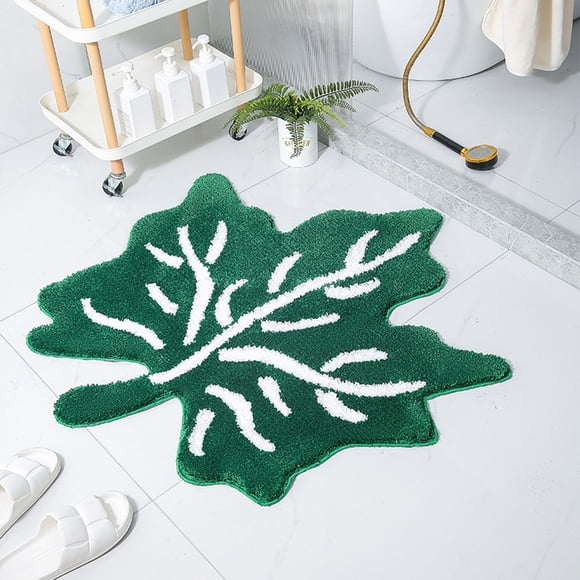 YIMWNYI Flocked Bathroom Mat, Absorbent Non-Slip Bath Rug, Water-Resistant Floor Mat for Home, Stylish Velvet Doormat for Bathroom Decor, Durable Soft Area Rug