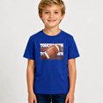 thumbnail image 2 of Boys Graphic T-Shirt Brown Retro Style Repeated Touchdown Football Kids Tees 100% Cotton Short Sleeve Gift Tops 4-13Y, 2 of 5