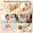 thumbnail image 5 of KABOER 12-Pack Large Baby Burp Cloths, Ultra Soft Absorbent 4-Layer Cotton Gauze Baby Washcloths, Multipurpose Drool Pads with Hanging Loops for Newborns, Great as a Baby Shower Gift 20" x 11", 5 of 7