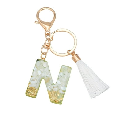 DQRPSEETB Wristlet Keychain Creative Keychain Color Letter Keychain Translucent Resin Pendant Personalized Keychains Personalized Keychain Letter Translucent Pendant Color Resin Creative Keychains P