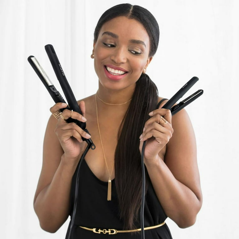 Xtava Salon Sleek and Shiny Flat Iron Straightener Toolkit with 2
