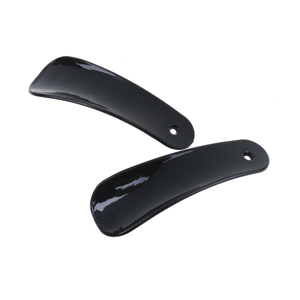 2Pcs 11Cm Black Plastic Shoehorn Shoe Horns Spoon Shoes Accessori _CH 