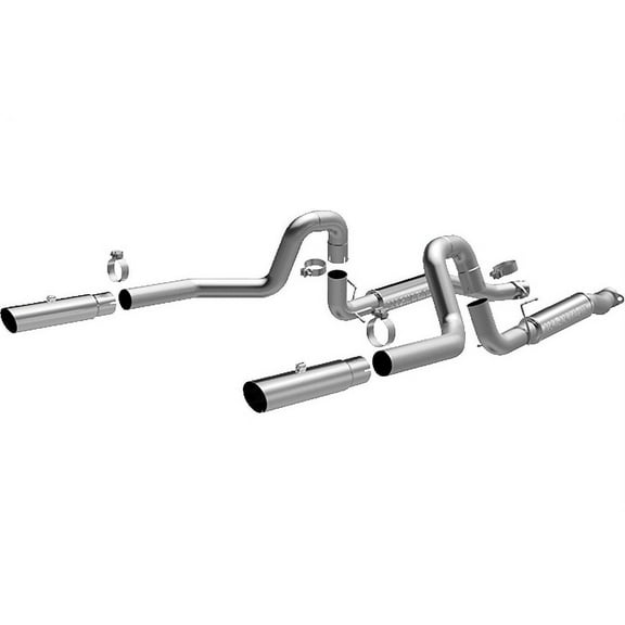 MagnaFlow 99-04 Mustang Mach 1 V8 4.6L Dual Split Rear Exit Stainless Cat-Back Performance Exhaust Fits select: 1999-2004 FORD MUSTANG GT