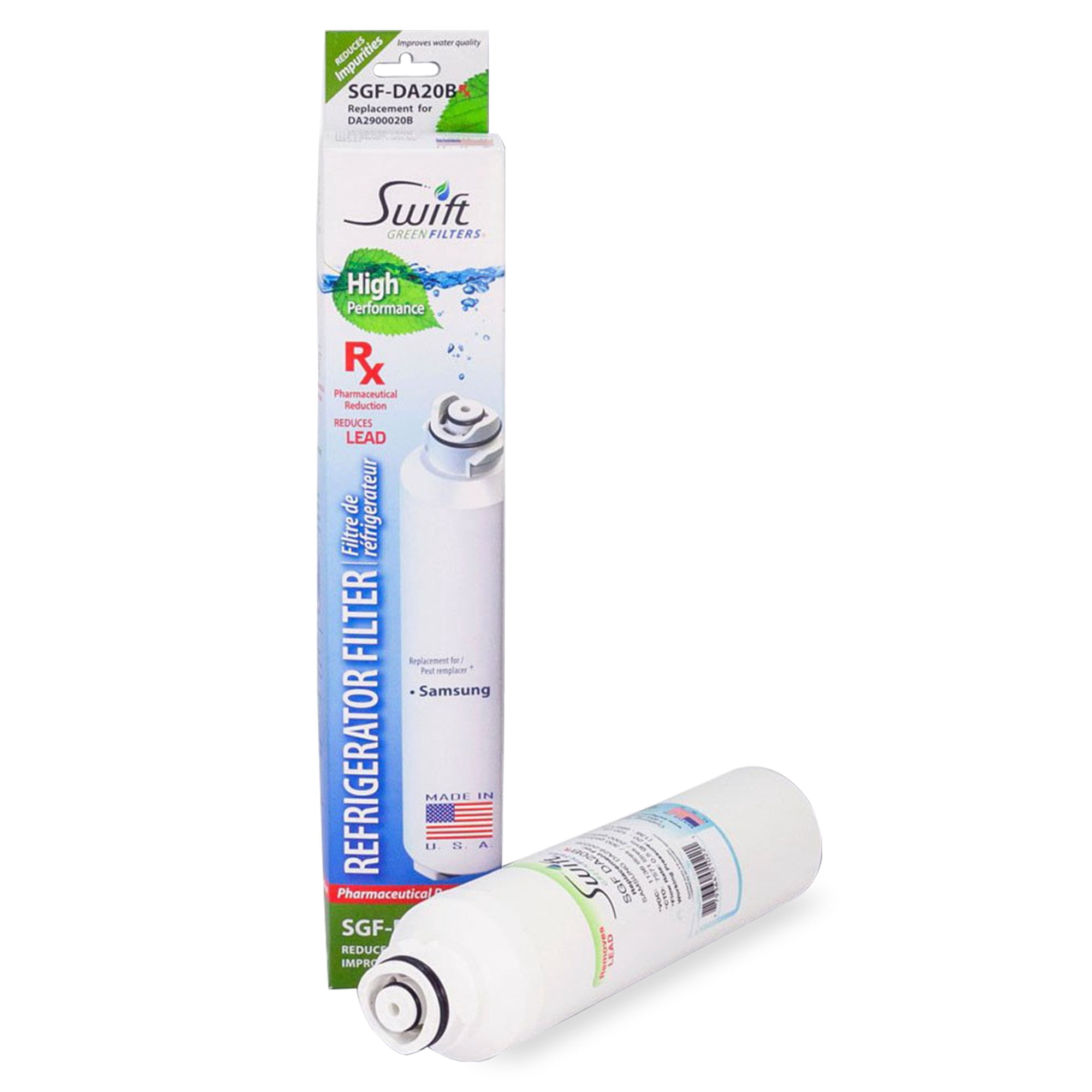 Swift Green Filters SGF-DA20B Rx Compatible Refrigerator Water Filter for DA29-0020B,HAF-CIN(3 Pack)