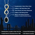 thumbnail image 2 of Gem Stone King 925 Silver and 10K Yellow Gold Black Onyx and Lab Grown Diamond Pendant Necklace for Women | 1.68 Cttw | Gemstone December Birthstone | Oval 8X6MM | With 18 inch Chain, 2 of 6