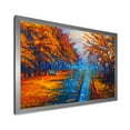 thumbnail image 2 of Designart 'Orange Autumn Landscape With Little Road II' Traditional Framed Art Print, 2 of 4