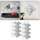 thumbnail image 1 of Etiqueta engomada de del espejo, 100 piezas / pieza Hexagon DIY Hexagonal Acrylic Mirror  Living Room Plata 46x40x23mm Macarena pegatinas de pared de acrílico espejo, 1 of 8