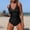 Black, variant on Womens One Piece Swimsuit Sets Women Beach Bikini Comfortable Swimwear Army Green Size XL