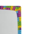thumbnail image 2 of Ambesonne Cartoon Fitted Sheet, Funny Blocks Cube Pattern, Full Size, Purple Green and Blue, 2 of 2