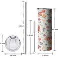 thumbnail image 5 of Spring Flowers 20 Oz Skinny Tumbler with Lid and Straw - Double Wall Vacuum Insulated Tumbler- Insulated Travel Coffee Mug, 5 of 5