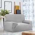 thumbnail image 3 of PiccoCasa Velvet Plush Stretch Sofa Slipcover with Cushion Cover, Gray Small, 3 of 6