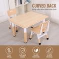 thumbnail image 2 of PetFurnishn Table and Chairs Set, Height Adjustable Study Table and Chairs, Arts & Crafts Table, Activity Table, Preschool Furniture, Maple Top With Natural Border, 2 of 8