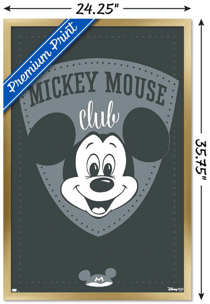 Disney 100th Anniversary - Mickey Mouse Club Wall Poster, 22.375" x 34" Framed
