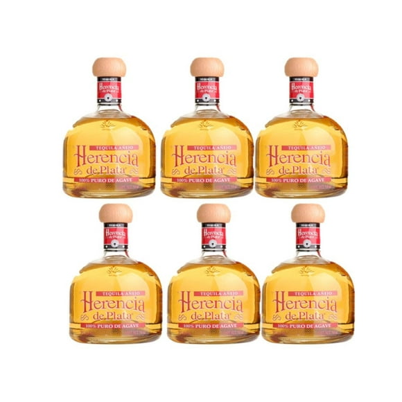 Pack de 6 Tequila Herencia De Plata Añejo 750 ml