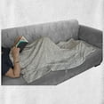 thumbnail image 6 of Victorian Soft Flannel Fleece Blanket, Antique Themed Floral Inspired Pattern with Medieval Motif Repetition, Cozy Plush for Indoor and Outdoor Use, 50" x 70", Pale Sepia and White, by Ambesonne, 6 of 6