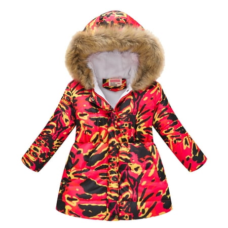

Dezsed Winter Thicken Girls Jackets Fashion Printed Parkas Hooded Outwear For Kids Boys 2-10Years Kids Teenage Cotton Children Outerwear With Zipper