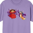 thumbnail image 2 of Dora The Explorer Animated Series Dora & Swiper Crew Neck Short Sleeve Lavender Adult T-shirt-Medium, 2 of 3