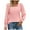 Pink, variant on ZyeKqe Womens Blouses Square Neck Long Sleeve Casual Stretchy Pullover Tops Fall Fashion Loose Fitted Dressy Shirts
