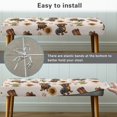 thumbnail image 5 of Whosucclay Dachshund Dog Paw Sunflower Cactus Print Dining Bench Cover Removable Bench Seat Covers Rectangle Bench Slipover Anti Dust Bench Seat Protector for Dining Room, Living Room, Kitchen, 5 of 7
