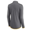thumbnail image 3 of Women's Fanatics  Gray Los Angeles Rams Corner Long Sleeve 1/4 Zip Top, 3 of 3
