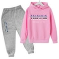 thumbnail image 1 of Trapstar Ensembles de Chandails à Capuchon pour Enfants Chandails Graphiques à Manches Longues pour Garçons Filles Amples Trapstar Chandails à Enfiler de Rue+pantalons de Survêtement Ensemble pour Enfants de 2 Ensembles de Chandails Classiques (Rose Pâle, 160), 1 of 4