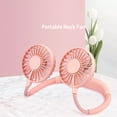 thumbnail image 2 of Ventilador de cuello portátil GS-X8 con aromaterapia - 3 velocidades, luz LED de 7 colores, batería recargable, ideal para deportes, oficina y bebés. ¡Enfría tu verano con estilo!, 2 of 7