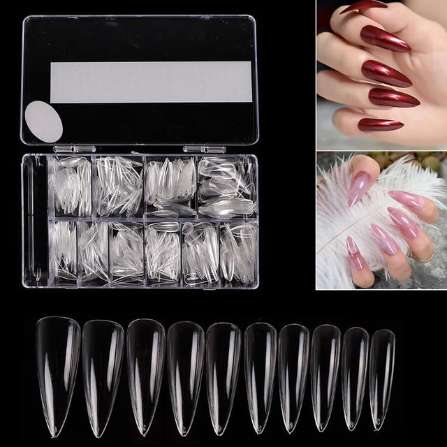 Uñas postizas 500 piezas de uñas de extensión es shamjiam Uñas postizas transparentes