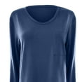 thumbnail image 7 of Womens Long Sleeve Tops Solid Color Casual Basic T Shirts Chest Pocketed Loose Fit Tunic Tees Tops Comfy Blouses Womens Clothes, 7 of 7