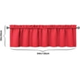 thumbnail image 3 of 1 Piece Christmas Red Buffalo Plaid Kitchen Curtains and Valances Set for Windows Christmas Kitchen Window Curtains Over Sink Decor 18x54 in, 3 of 4